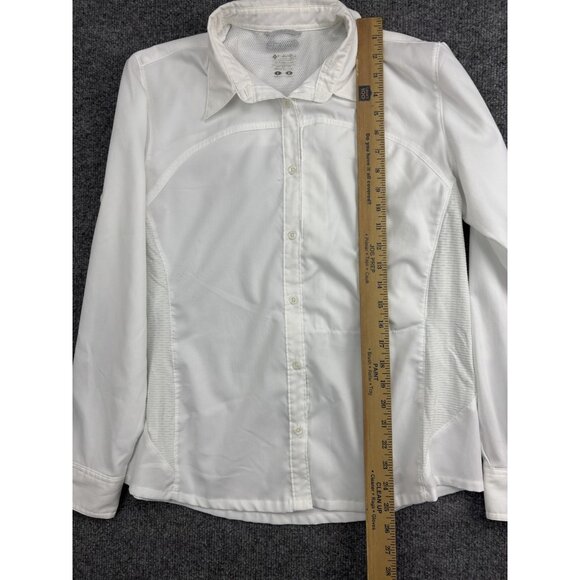 Columbia Titanium Shirt Womens Large White Omni Shade Long Sleeve Hiking Fishing - Picture 3 of 9